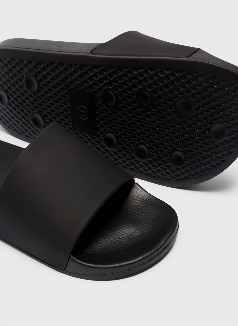 Matalan Black Comfort Sliders